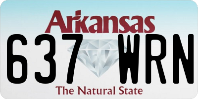 AR license plate 637WRN