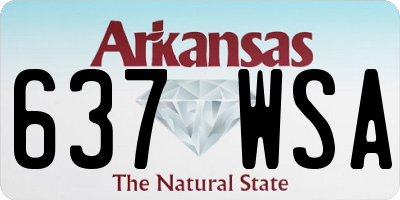 AR license plate 637WSA