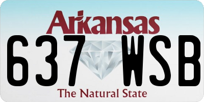 AR license plate 637WSB