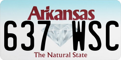 AR license plate 637WSC