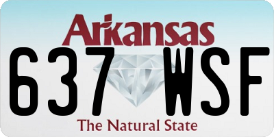 AR license plate 637WSF