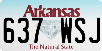 AR license plate 637WSJ