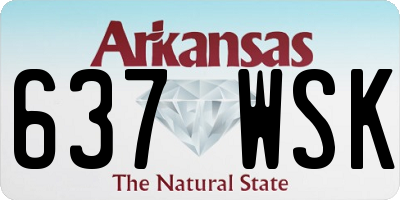 AR license plate 637WSK