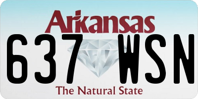 AR license plate 637WSN