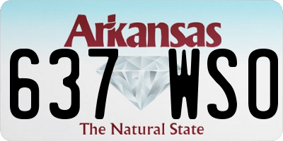 AR license plate 637WSO