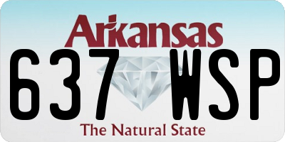 AR license plate 637WSP