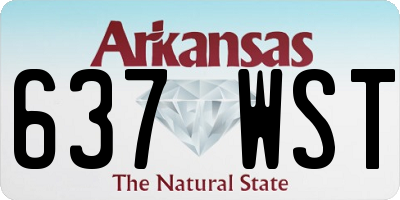 AR license plate 637WST