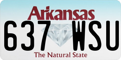 AR license plate 637WSU