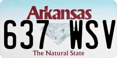 AR license plate 637WSV