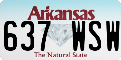 AR license plate 637WSW