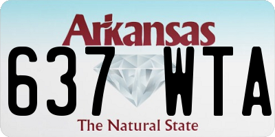 AR license plate 637WTA