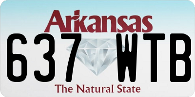 AR license plate 637WTB