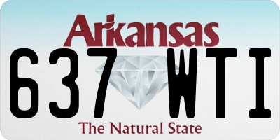 AR license plate 637WTI