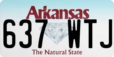 AR license plate 637WTJ