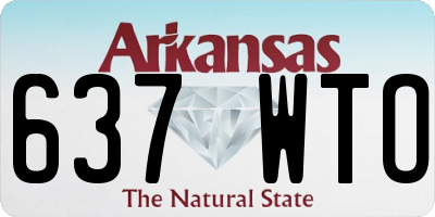 AR license plate 637WTO
