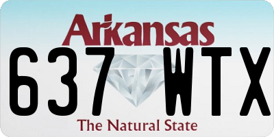 AR license plate 637WTX