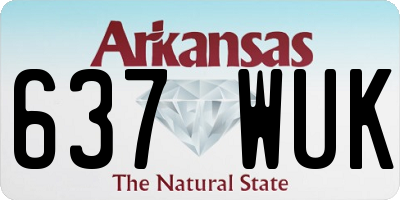 AR license plate 637WUK