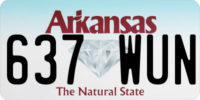 AR license plate 637WUN