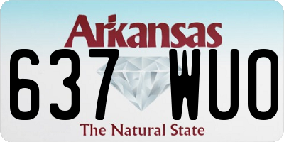 AR license plate 637WUO