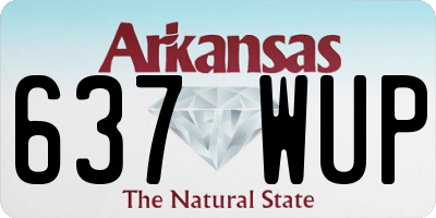 AR license plate 637WUP