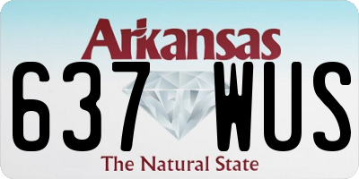 AR license plate 637WUS