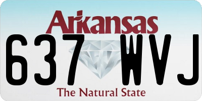 AR license plate 637WVJ