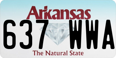 AR license plate 637WWA