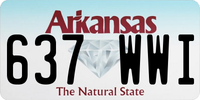 AR license plate 637WWI