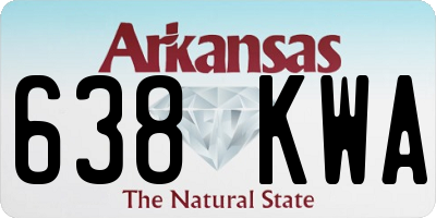 AR license plate 638KWA