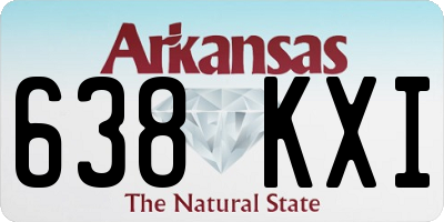 AR license plate 638KXI