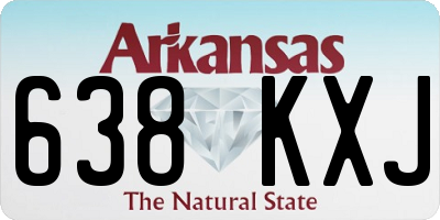 AR license plate 638KXJ