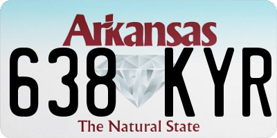 AR license plate 638KYR