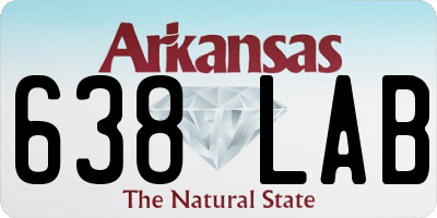AR license plate 638LAB