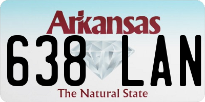 AR license plate 638LAN