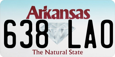 AR license plate 638LAO