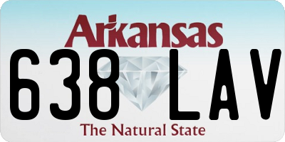 AR license plate 638LAV