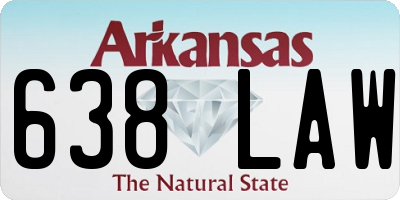 AR license plate 638LAW
