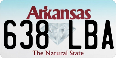 AR license plate 638LBA