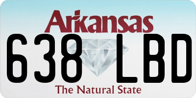 AR license plate 638LBD