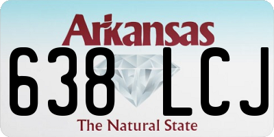 AR license plate 638LCJ