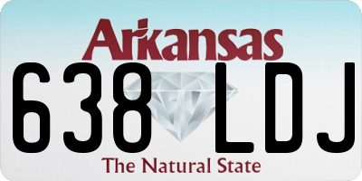 AR license plate 638LDJ