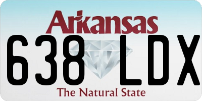 AR license plate 638LDX