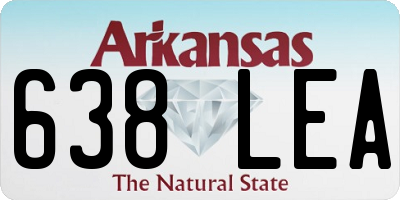 AR license plate 638LEA