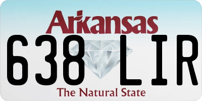 AR license plate 638LIR