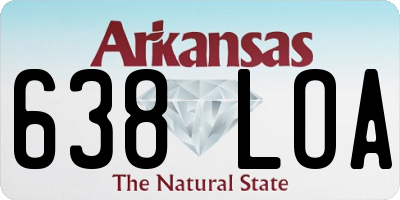 AR license plate 638LOA