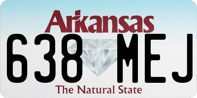 AR license plate 638MEJ