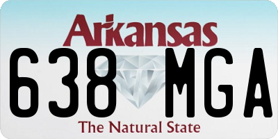 AR license plate 638MGA