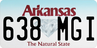 AR license plate 638MGI