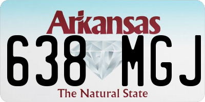 AR license plate 638MGJ