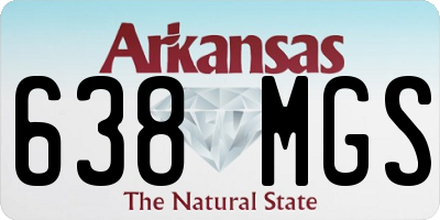 AR license plate 638MGS